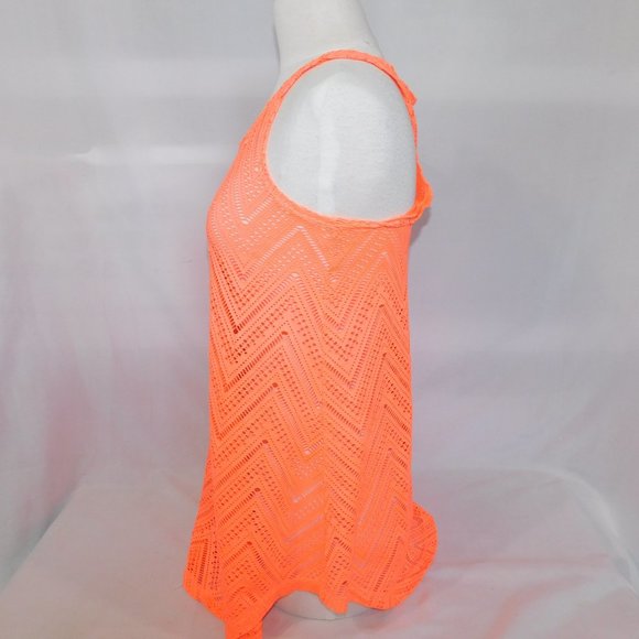 OP Womens S Lace Orange Bathing Suit Coverup - Picture 7 of 9